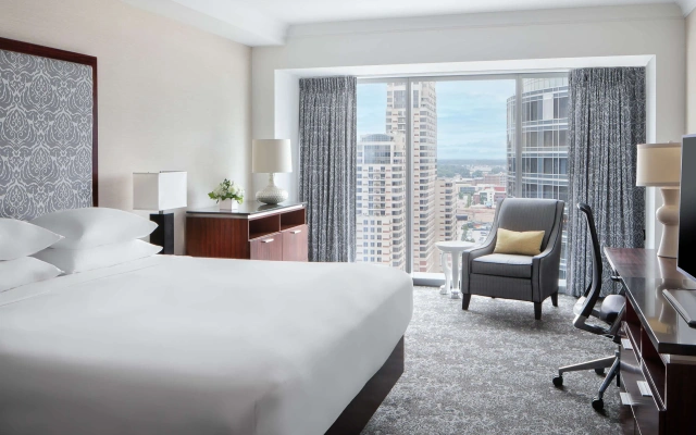 Hotel room at Amway Grand Plaza Hotel Grand Rapids — Chicago hotels worth the stay