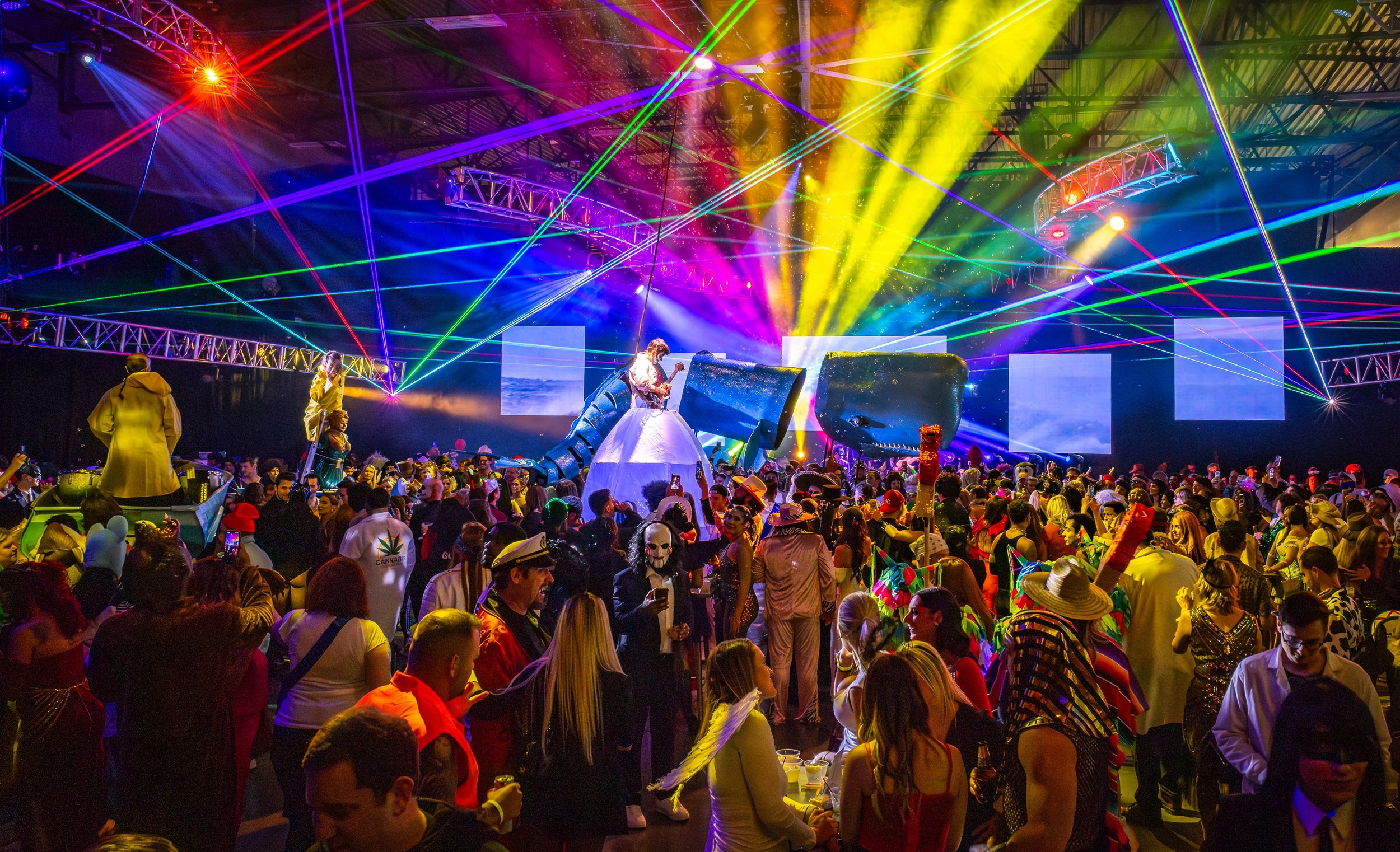 Costumed crowd at Illumination, Chicago's Halloween gala