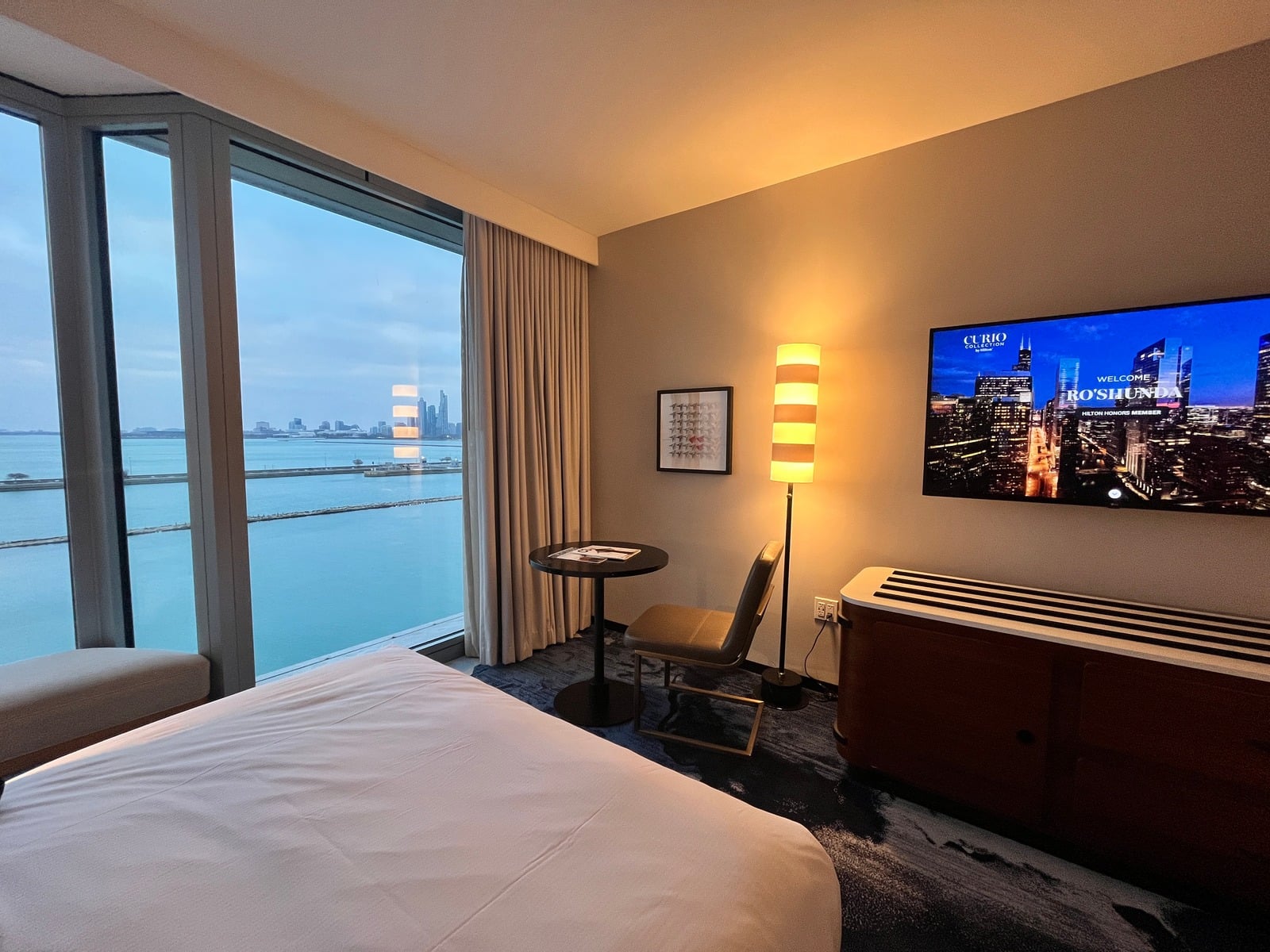 Hotel room with lake view at Sable at Navy Pier — Chicago hotels worth the stay